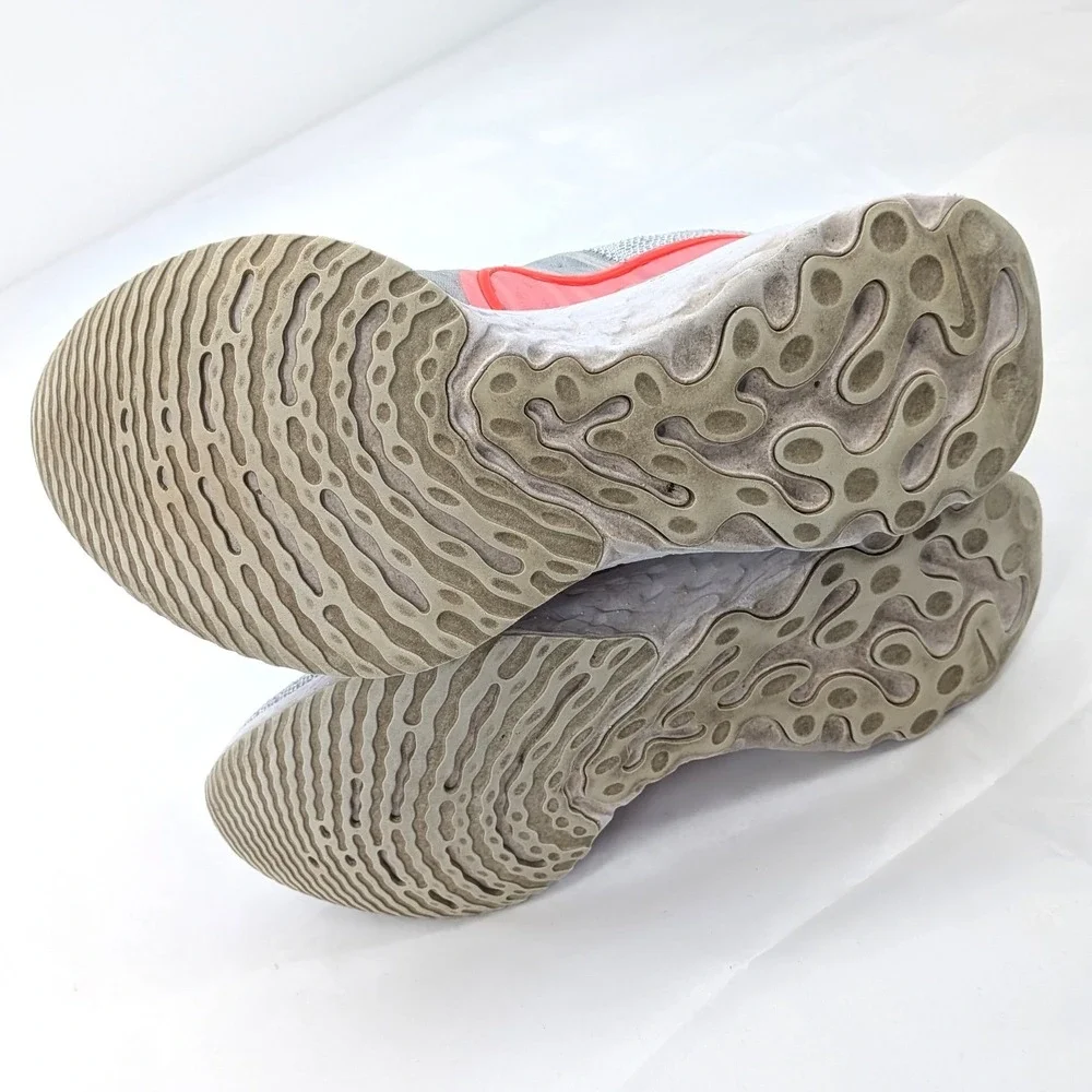 Athleisure Running Nike React Infinity Flyknit Gray Coral Trainers 7.5‎